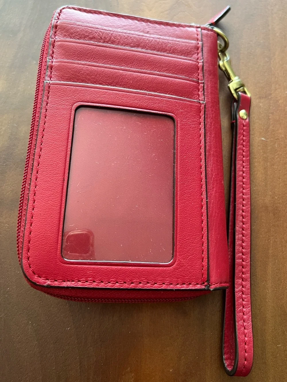 🌸Vintage Coach Red Turnlock Wristlet